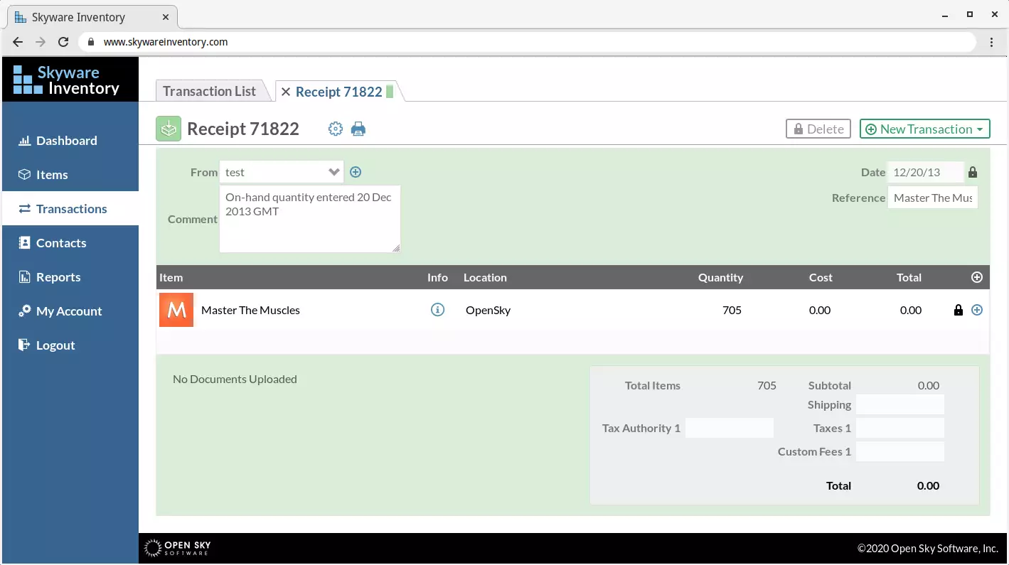 Skyware Inventory Screenshot