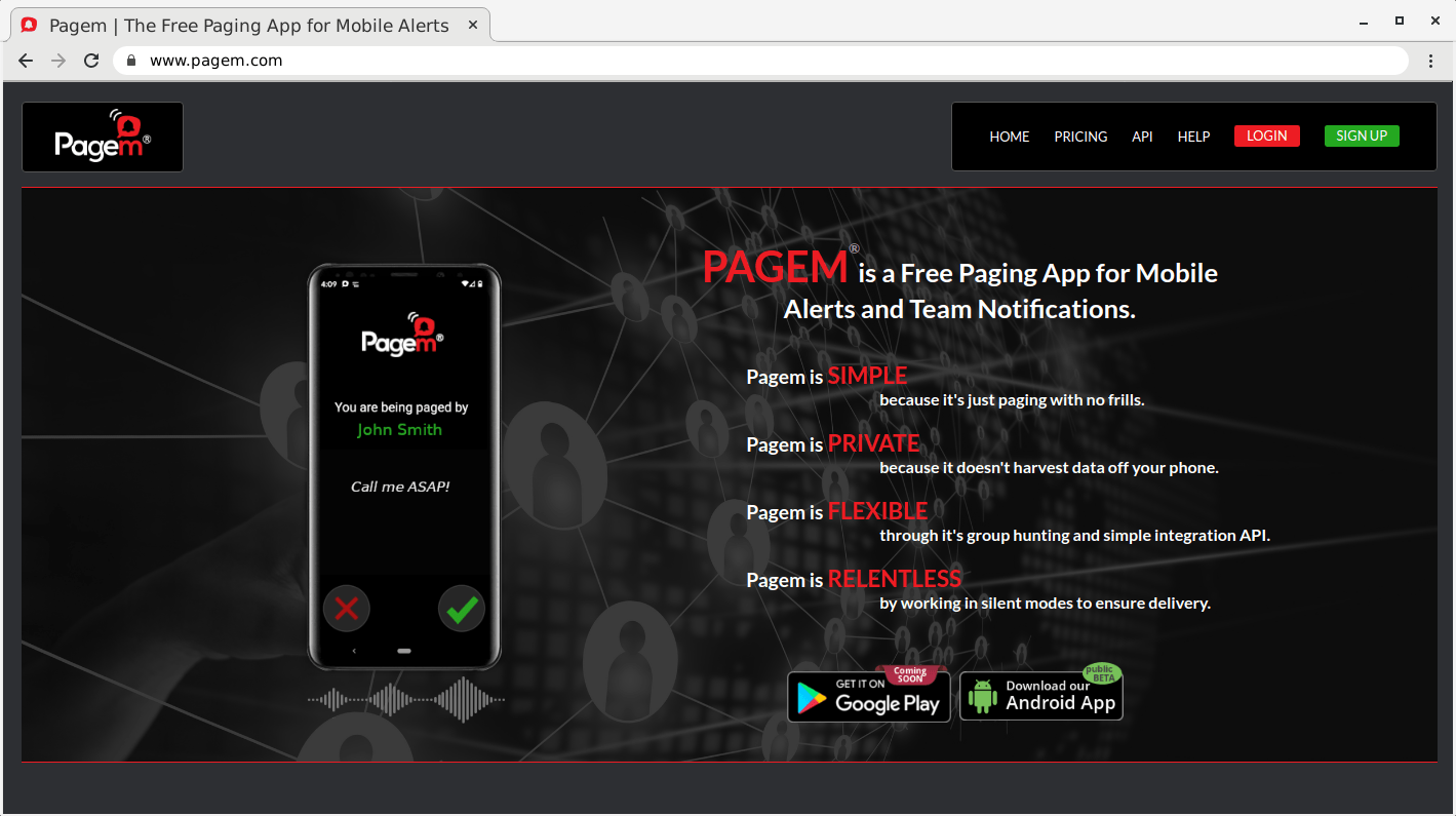 Pagem Screenshot